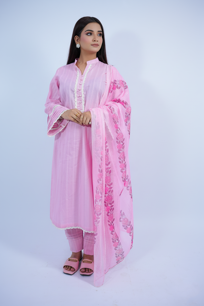 Gul bahar Stitched Lawn 3 Pcs Suit