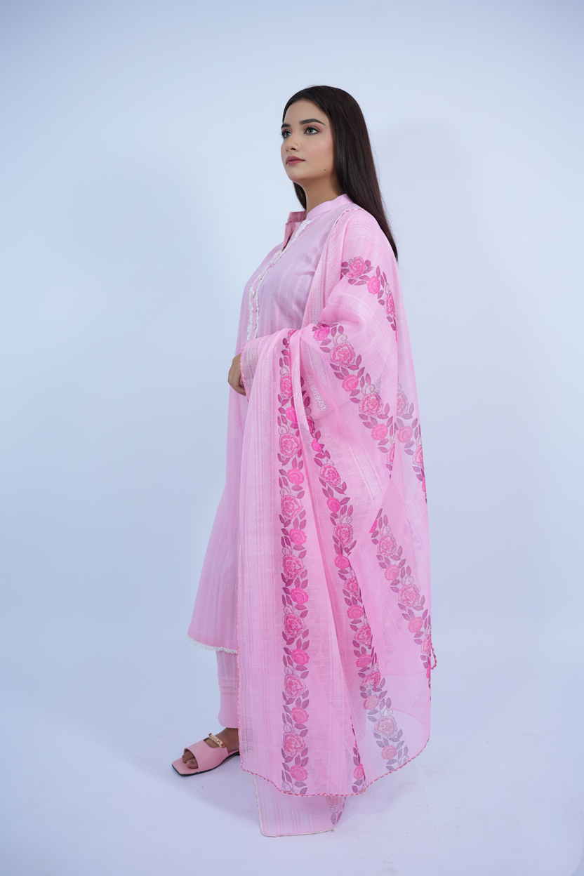 Gul bahar Stitched Lawn 3 Pcs Suit