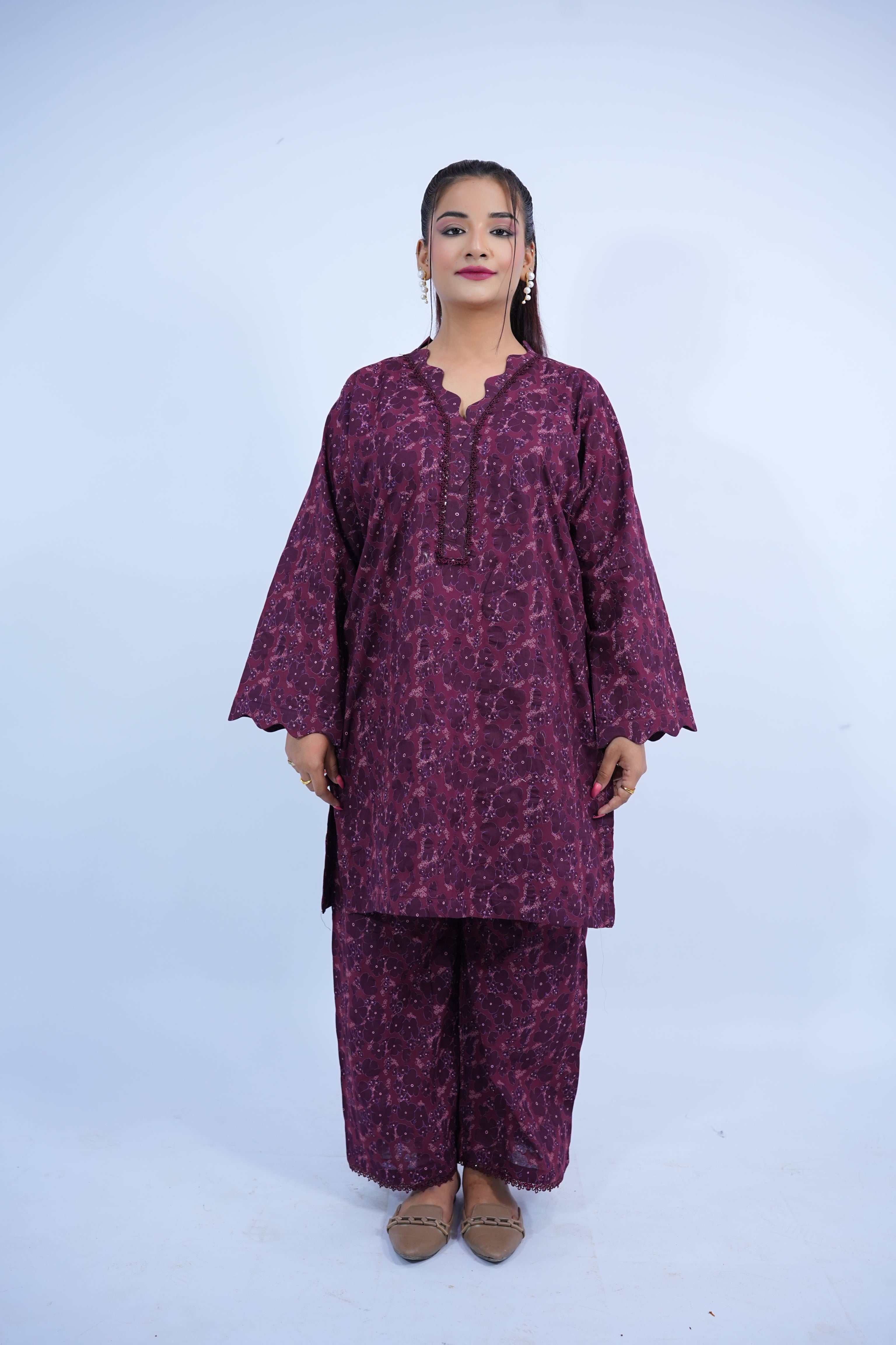 Shab-e-Gul Stitched Lawn 3 Pcs Suit