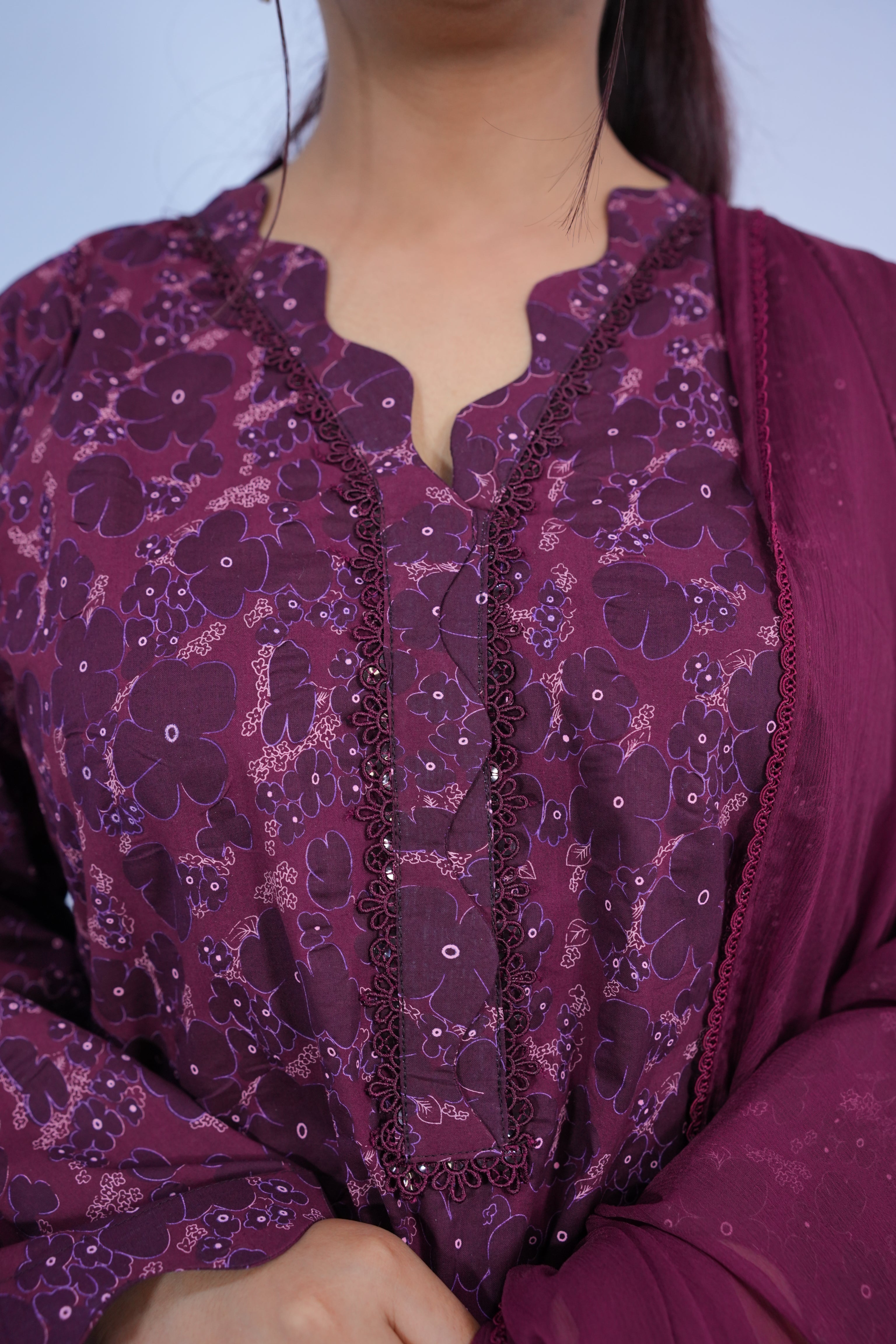 Shab-e-Gul Stitched Lawn 3 Pcs Suit